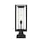 Z-Lite Dunbroch 1 Light Outdoor Pier Mounted Fixture, Black & Clear 584PHMS-SQPM-BK - alternate 7